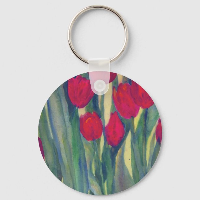 Porte-clés Tulipes rouges (Recto)