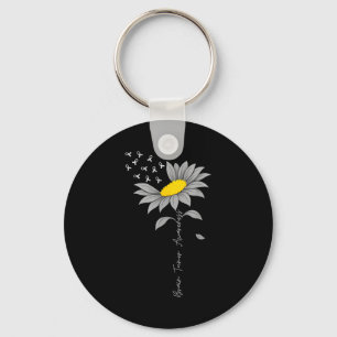 Porte-clés Tumeur cérébrale sensibilisation tournesol ruban g