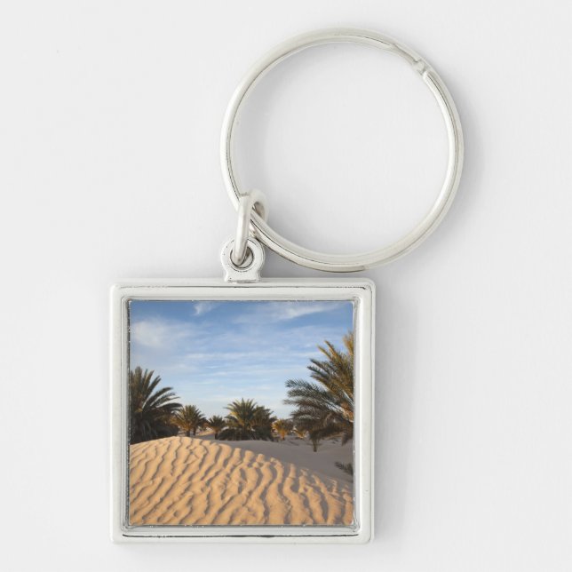 Porte-clés Tunisie, désert du Sahara, Douz, Grande Dune, palm (Devant)