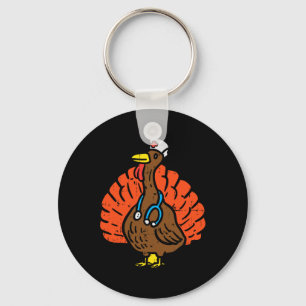 Porte-clés Turquie Infirmière amusante Thanksgiving Scrub Top