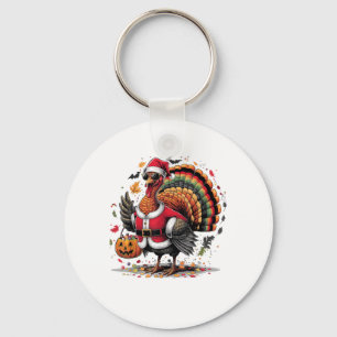 Porte-clés Turquie Moo Costume de vache drôle Thanksgiving Ha