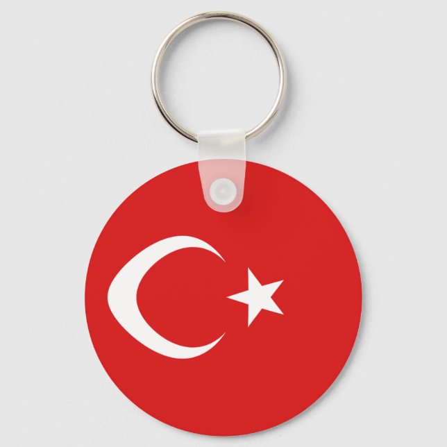 Porte-clés Turquie Porte - clé du drapeau Fisheye (Recto)