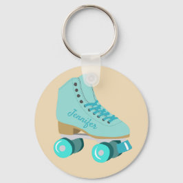 Porte-clés Turquoise Blue Retro Quad Roller Patinage Personna