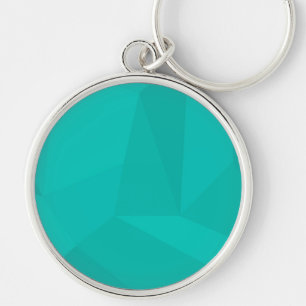 Porte-clés Turquoise, moderne, cool, art géométrique tendance