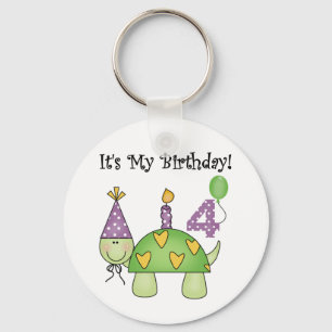 Porte-clés Turtle 4th Birthday Tshirts et cadeaux