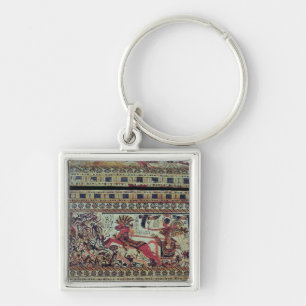 Porte-clés Tutankhamun sur ses Africains de attaque de char