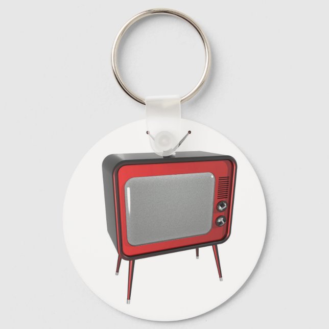 Porte-clés TV rétro rouge (Recto)