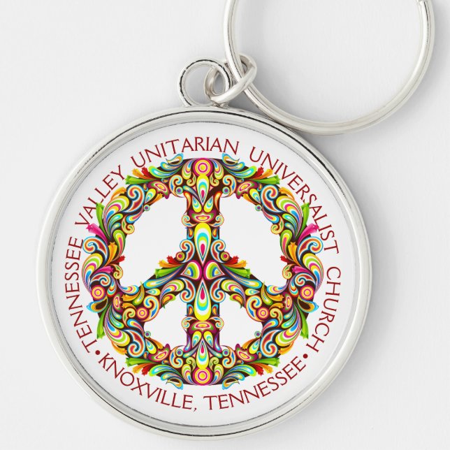 Porte-clés TVUUC, Beautiful Peace Symbol (Devant)