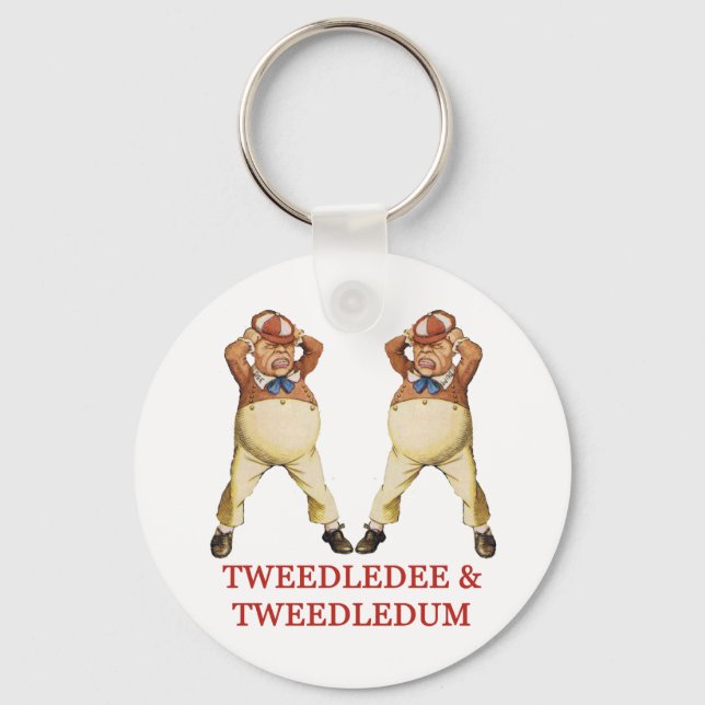 PORTE-CLÉS TWEEDLEDEE & TWEEDLEDUM AU WONDERLAND (Recto)