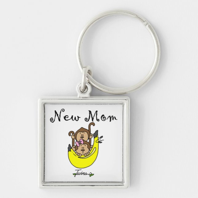 Porte-clés Twin Boy et GIrl Nouveau cadeau maman (Devant)