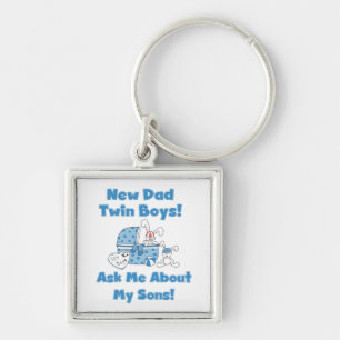 Porte-clés Twin Boys New Papa Cadeaux