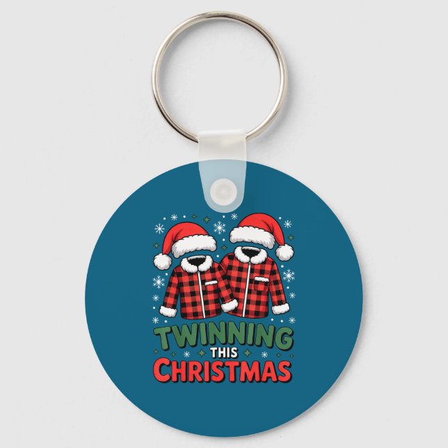 Porte-clés Twinning This Christmas Matching Family Holiday  (Recto)
