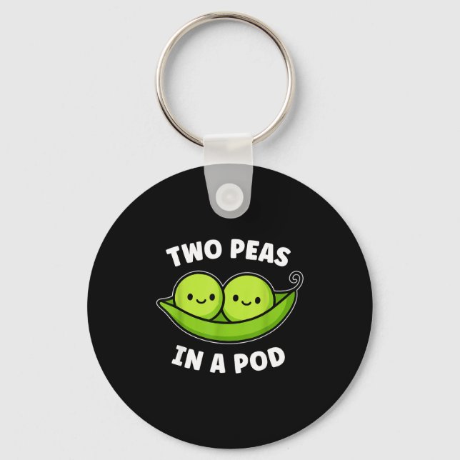 Porte-clés Two Peas In A D Cute Kawaii Funny  (Recto)