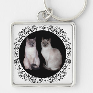 Porte-clés Two Siamese Cats