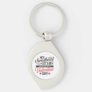 Porte-clés Typhographie romantique design Saint Valentin