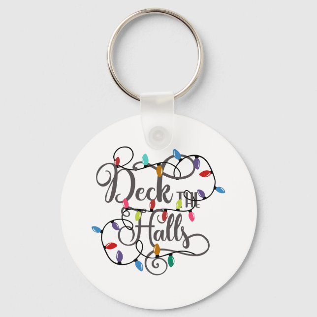 Porte-clés Typographie amusante Noël (Recto)