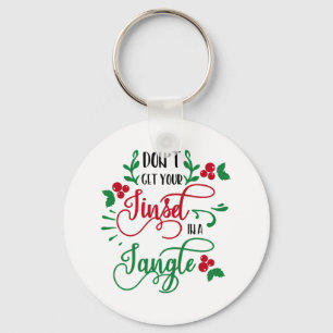Porte-clés Typographie amusante Noël