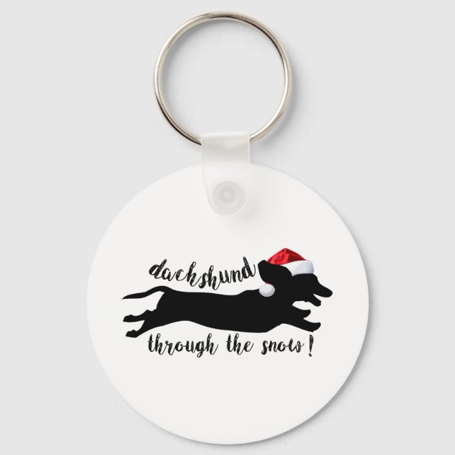 Porte-clés Typographie amusante Noël (Recto)