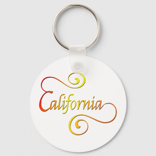 Porte-clés Typographie de Californie (Recto)