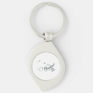Porte-clés Typographie d'état d'Hawaï