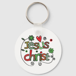 Porte-clés Typographie festive de Jésus-Christ