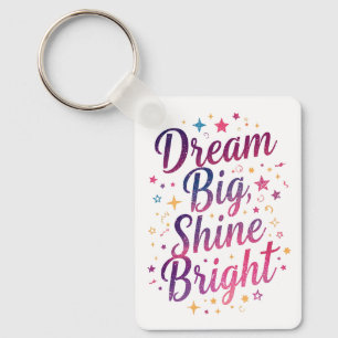 Porte-clés Typographie positive violette et rose