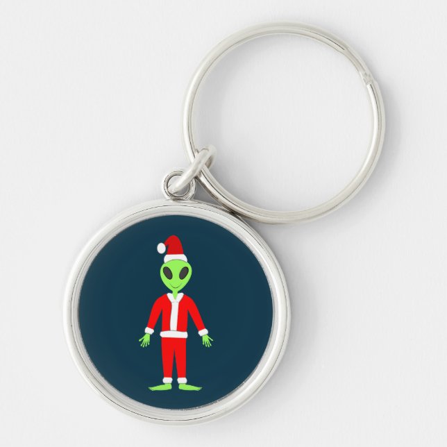 Porte-clés UFO Ho Ho Père alien de Noël (Devant)