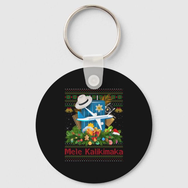Porte-clés Ugly Christmas Sweaters Hawaiian Vacation Mele Kal (Recto)