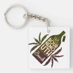 Porte-clés UK Bournemouth Beach Green Bottle