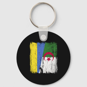 Porte-clés Ukraine Algérie Drapeau Demi Ukrainien Algérien Hé