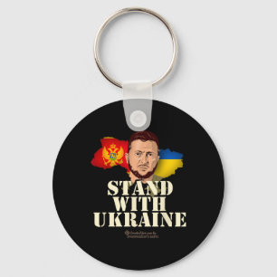 Porte-clés Ukraine Monténégro Volodymyr Zelensky Soutenez l'U