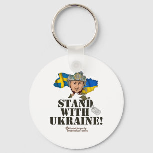 Porte-clés Ukraine Suède Zelensky Faites Bloc Avec l'Ukraine 