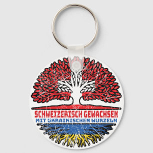 Porte-clés Ukraine Suisse ukrainienne Arbre Racine