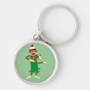 Porte-clés Ukulélé de singe de chaussette