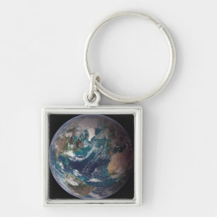 Porte-clés Un à pleine vue de la terre montrant les données