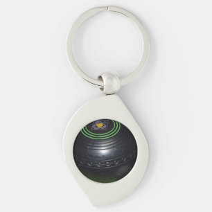 Porte-clés Un bol de pelouse noir,