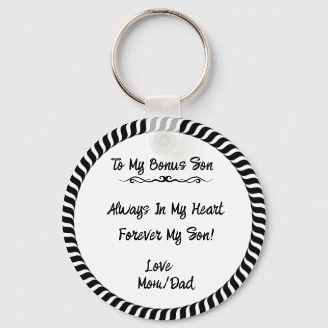 Porte-clés Un cadeau pour mon fils bonus (Recto)