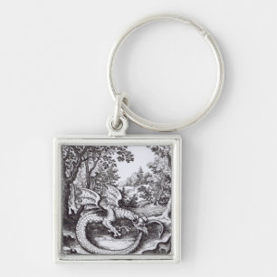 Porte-clés Un dragon dans la forêt