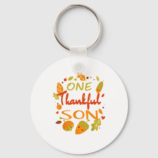 Porte-clés Un Fils Remerciant Chemise Famille Thanksgiving 20 (Recto)