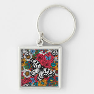 Porte-clés Un jardin coloré