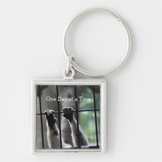 Porte-clés "Un jour à la fois", Citation motivationnelle (Devant)