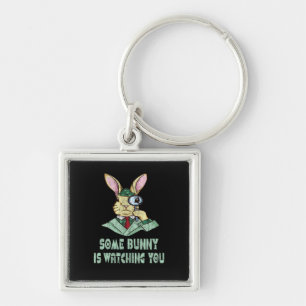 Porte-clés Un lapin de Pâques vous regarde
