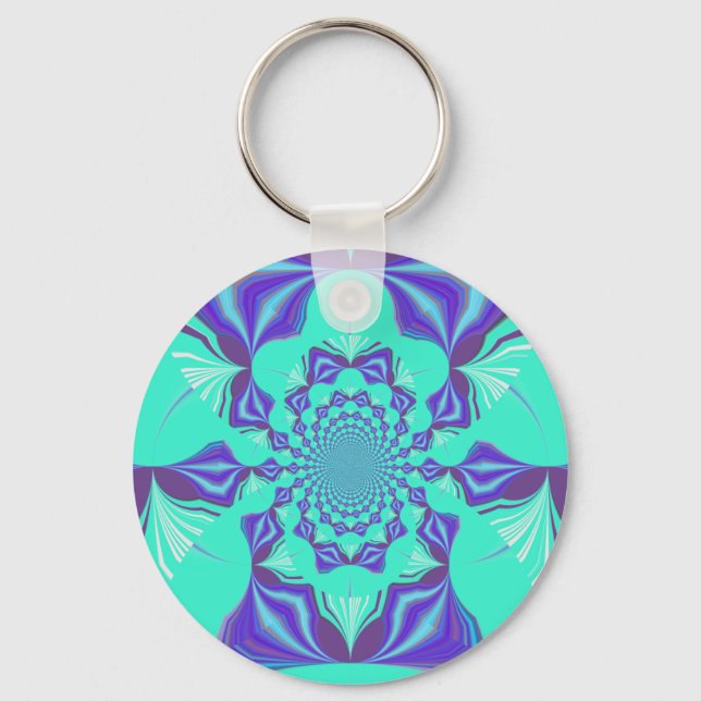 Porte-clés Un mélange de kaléidoscope et d'art mandala ! (Recto)