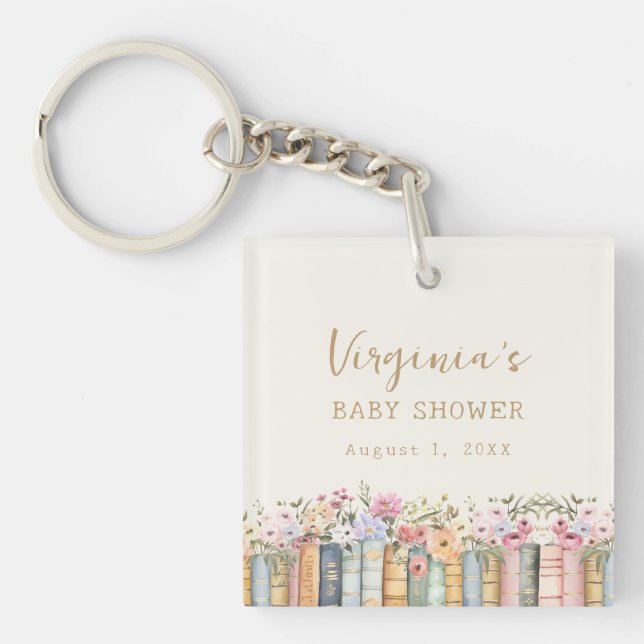 Porte-clés Un nouveau Baby shower de livres de chapitre (Devant)