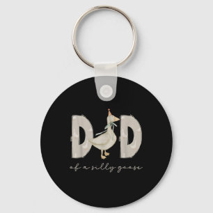 Porte-clés Un Papa d'oie idiot 1er Premier Anniversaire Famil