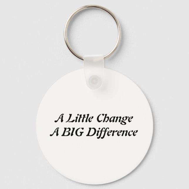 Porte-clés Un Petit Changement Une Grande Différence (Recto)