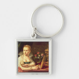 Porte-clés Un portrait de vanitas d'une dame pensée être
