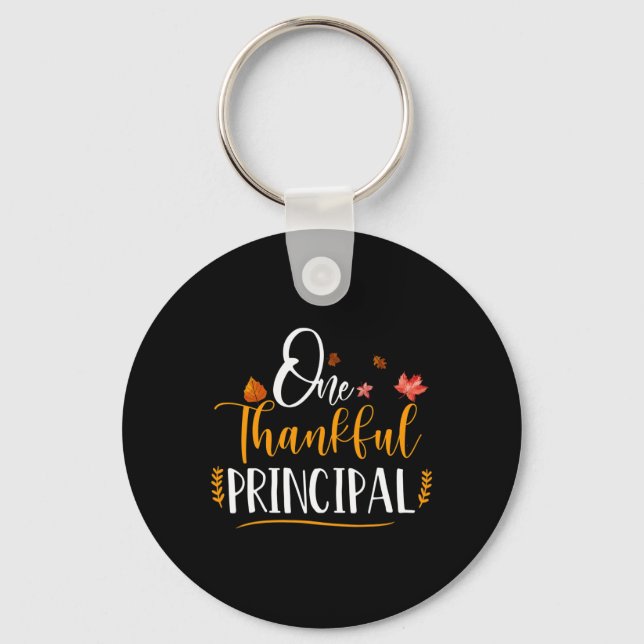 Porte-clés Un Thanksgiving Principal De L'École Chute Thanksg (Recto)
