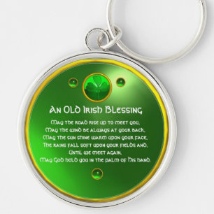 Porte-clés Un vieux shamrock irlandais de bénédiction