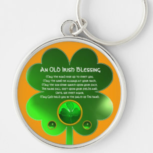 Porte-clés Un vieux Shamrock irlandais qui bénit